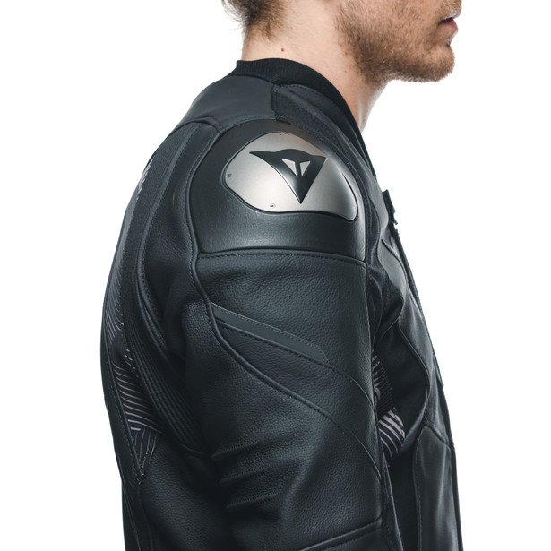 avro-5-giacca-moto-in-pelle-uomo-black-anthracite image number 7