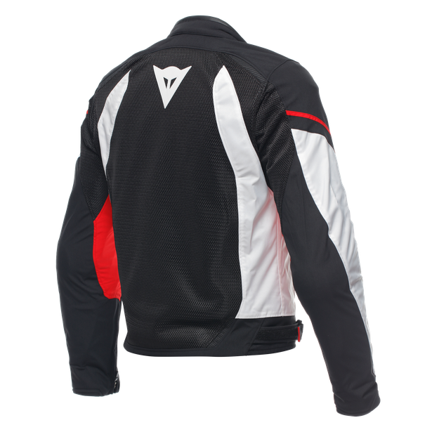 essential-air-tex-giacca-moto-estiva-in-tessuto-uomo-black-white-red image number 1