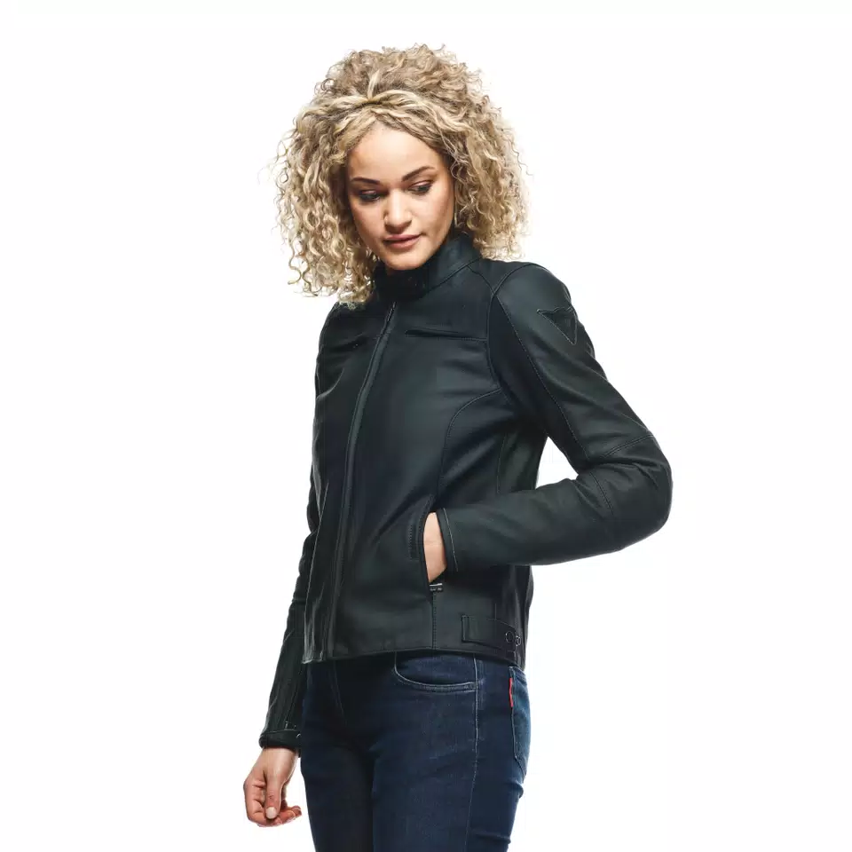 RAZON 2 CHAQUETA DE CUERO MOTO MUJER - BLACK - 8
