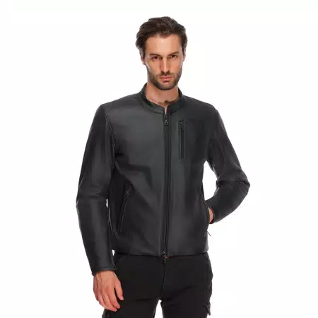 FULCRO QDF - HEREN GEPERFOREERD LEREN MOTORFIETS JAS - BLACK - 5