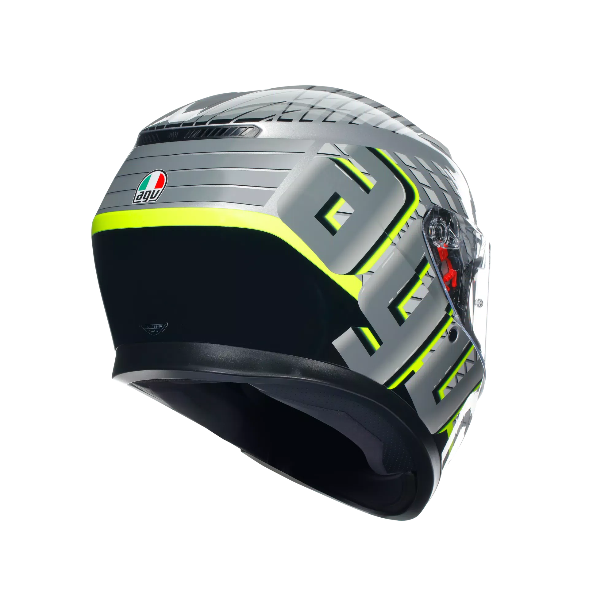 K3 FORTIFY GREY/BLACK/YELLOW FLUO - CASQUE MOTO INTÉGRAL E2206