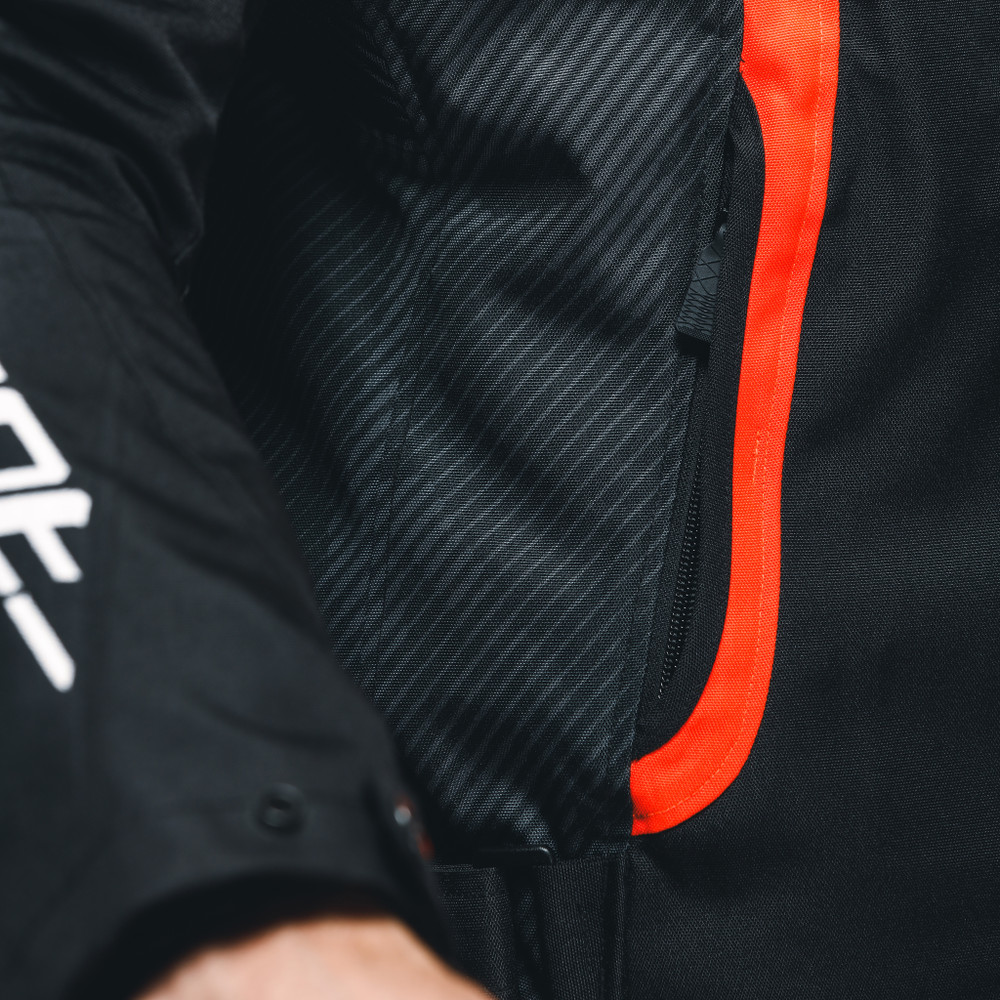 avro-5-tex-giacca-moto-in-tessuto-uomo-black-red-fluo-white image number 8