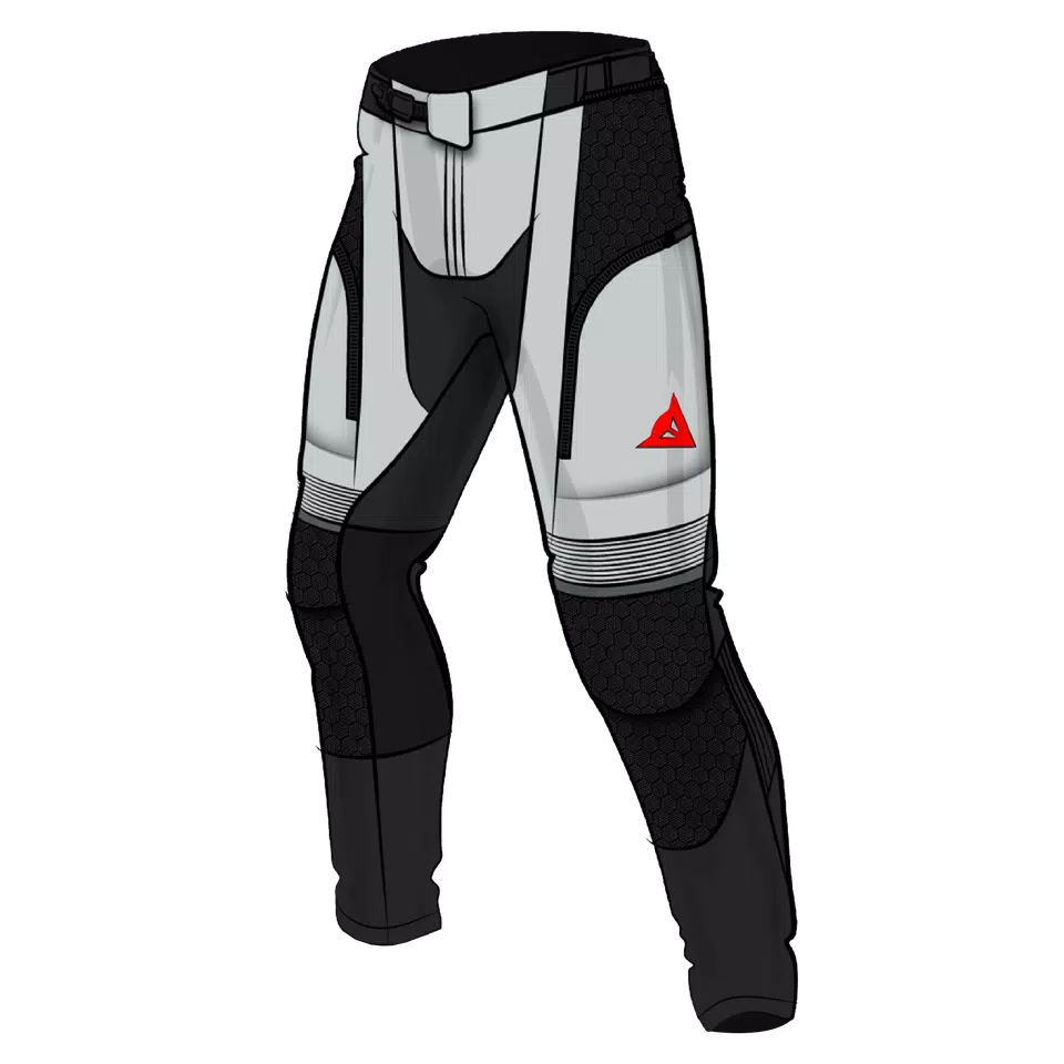 SUPER ADVENTURE ABSØLUTESHELL™ - MEN OFF-ROAD MOTORCYCLE PANTS - BLACK/GLACIER-GREY/RED - 1