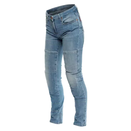 DENIM STONE SLIM - WOMEN'S MOTORCYCLE JEANS - LIGHT-BLUE - 1
