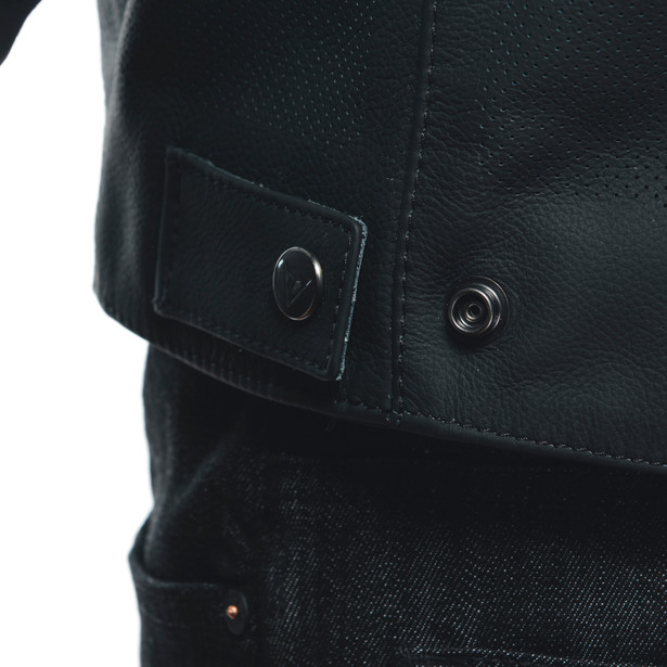razon-2-giacca-moto-in-pelle-perforata-uomo-black image number 13