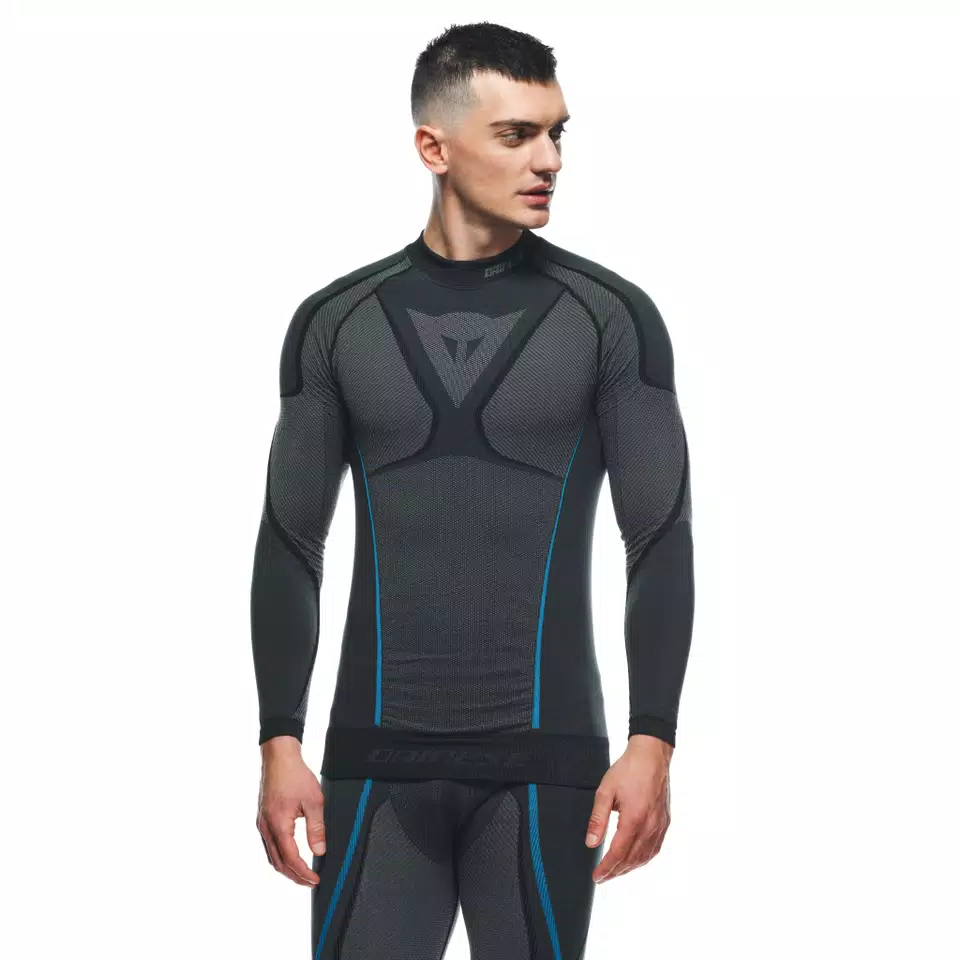 MEN'S MOTORCYCLE LONG-SLEEVE TECHNICAL TEE - BLACK/BLUE - 7