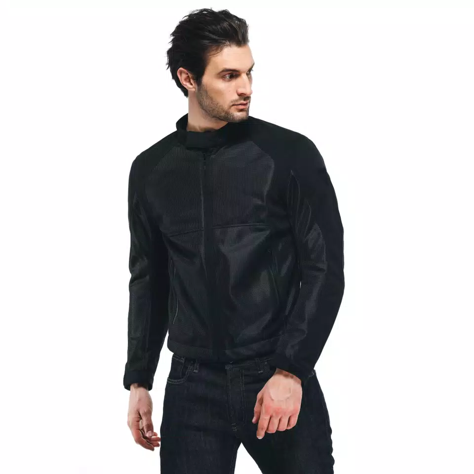 SEVILLA AIR TEX - MEN'S SUMMER MOTORCYCLE JACKET IN FABRIC - BLACK/BLACK - 5