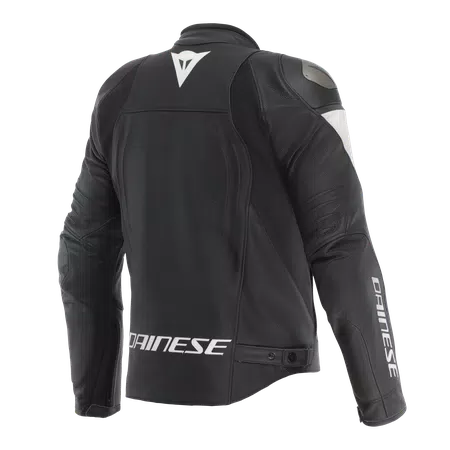 ESSENTIAL 2 - HERREN PERFORIERTE MOTORRADJACKE AUS LEDER - BLACK/BLACK/WHITE - 2