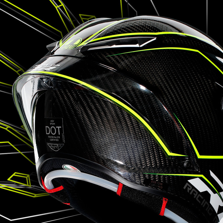 PISTA GP RR PERFORMANTE CARBON/LIME - MOTORBIKE FULL FACE HELMET E2206 ...