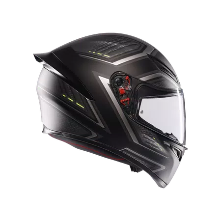 K1 S SLING MATT BLACK/GREY - MOTORBIKE FULL FACE HELMET E2206 -  - 3