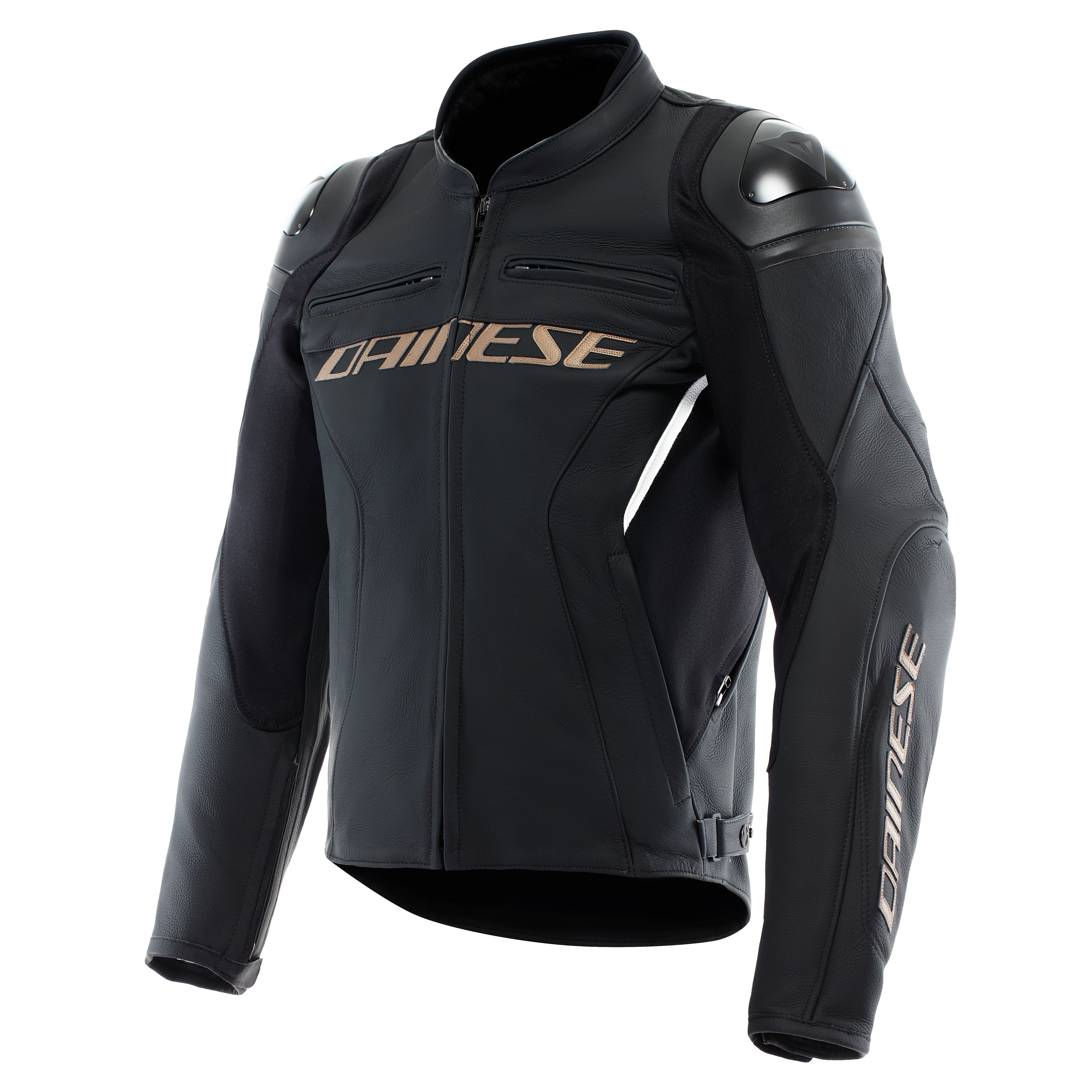 RACING 4 - MEN LEATHER MOTORCYCLE JACKET | BLACK/TIBETAN