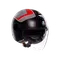 ETERES SCAGLIERI MATT GREY/RED - MOTORBIKE OPEN FACE HELMET E2206