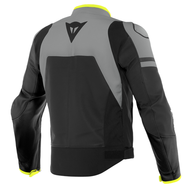 agile-leather-jacket-blackblack-matt-charcoal-gray-black-matt image number 1