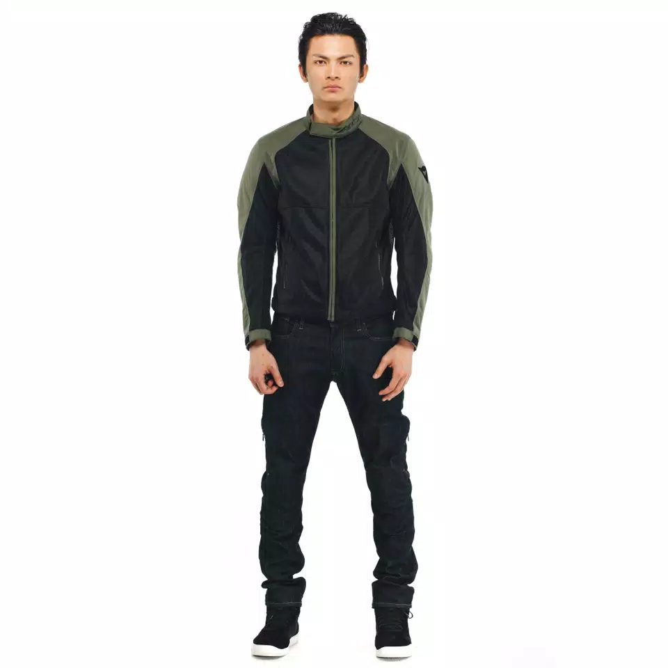 SEVILLA AIR TEX - MEN'S SUMMER MOTORCYCLE JACKET IN FABRIC - BLACK/GRAPE-LEAF - 3