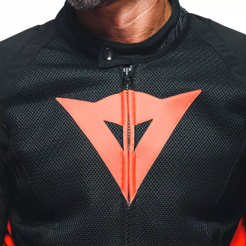 ENERGYCA AIR TEX - MEN'S SUMMER MOTORCYCLE JACKET IN FABRIC - BLACK/FLUO-RED - 7