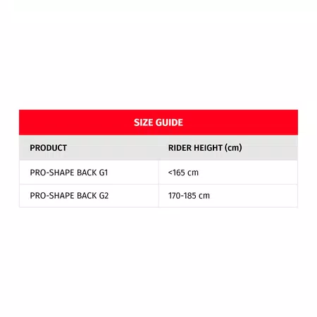 PRO-SHAPE BACK G1 - MOTORFIETS RUGBESCHERMER - BLACK - 2