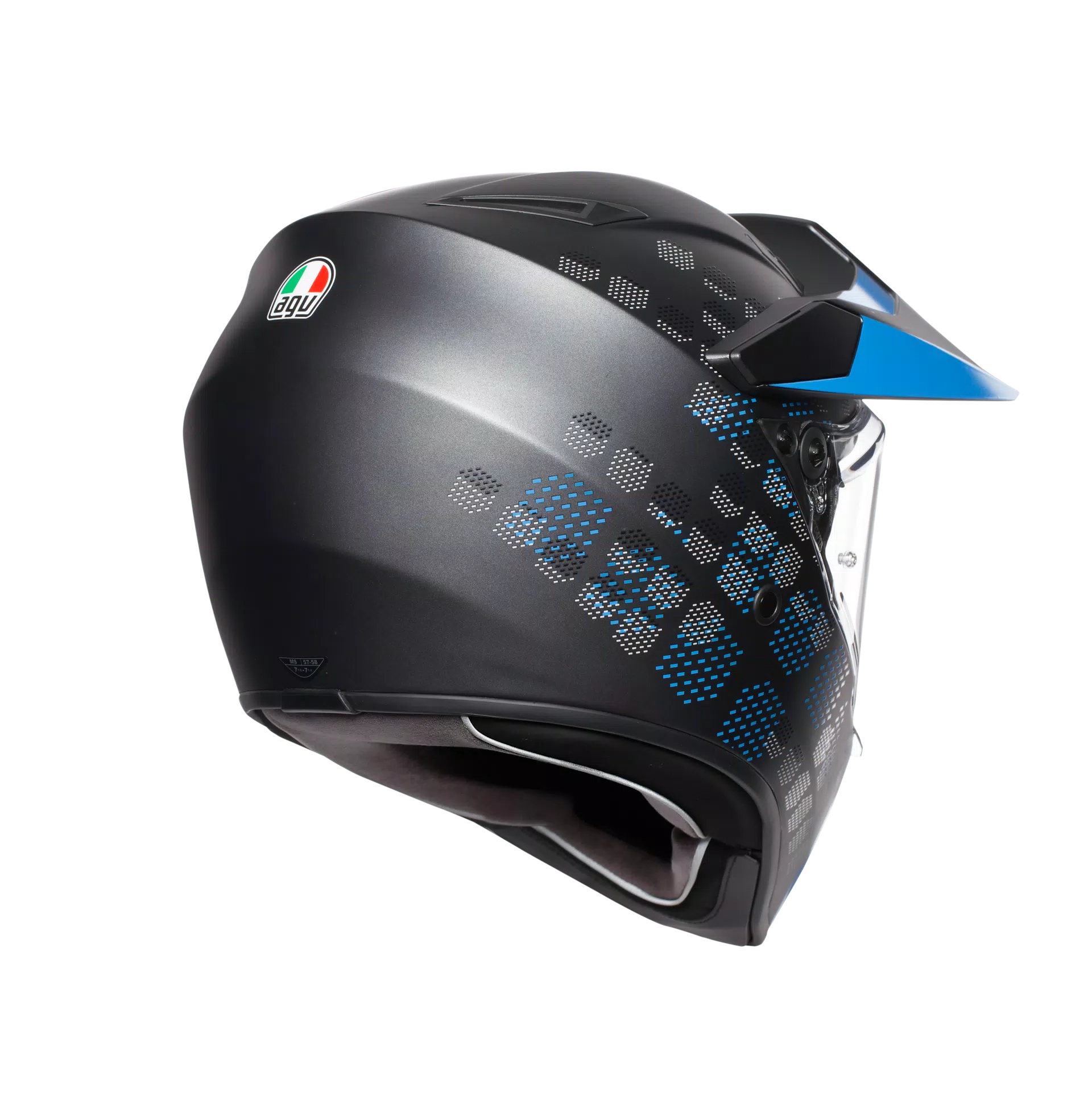 AX9 MULTI ECE DOT - ANTARTICA MATT BLACK/CYAN