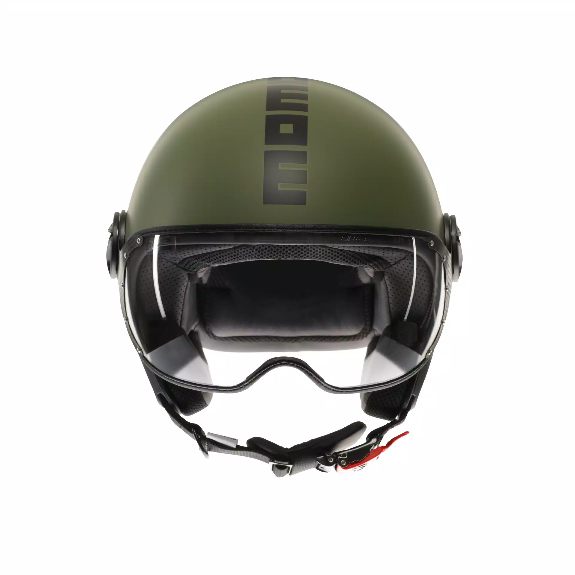 MOMODESIGN FGTR CLASSIC MATT MILITARY GREEN / BLACK - JET HELMET WITH VISOR E2206