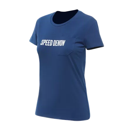 DEMON POCKET T-SHIRT WMN - NAVY PEONY - 1