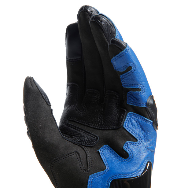 carbon-4-guanti-moto-corti-in-pelle-uomo-racing-blue-black-fluo-yellow image number 12
