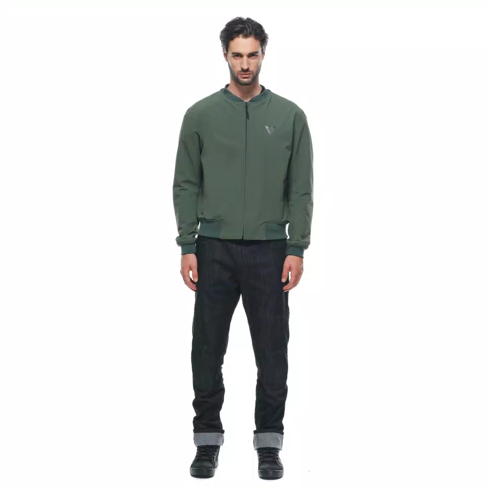 BHYDE NO-WIND TEX - MEN'S MOTORCYCLE JACKET IN FABRIC - GREEN - 3