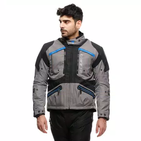 GULLFOSS D-DRY - HERREN MOTORRADJACKE FÜR ALLE JAHRESZEITEN - GARGOYLE/BLACK/BLUE - 3