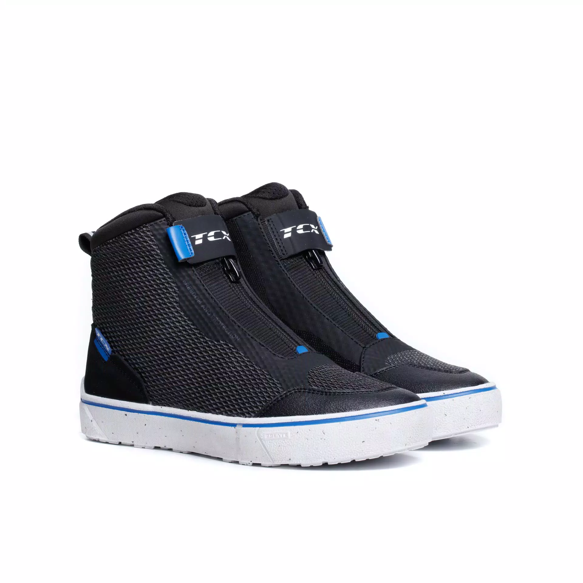 IKASU 2 AIR SUMMER MOTORCYCLE SHOES WOMEN - BLACK/ELECTRIC BLUE
