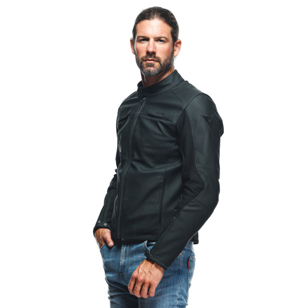 razon-2-giacca-moto-in-pelle-uomo-black image number 5