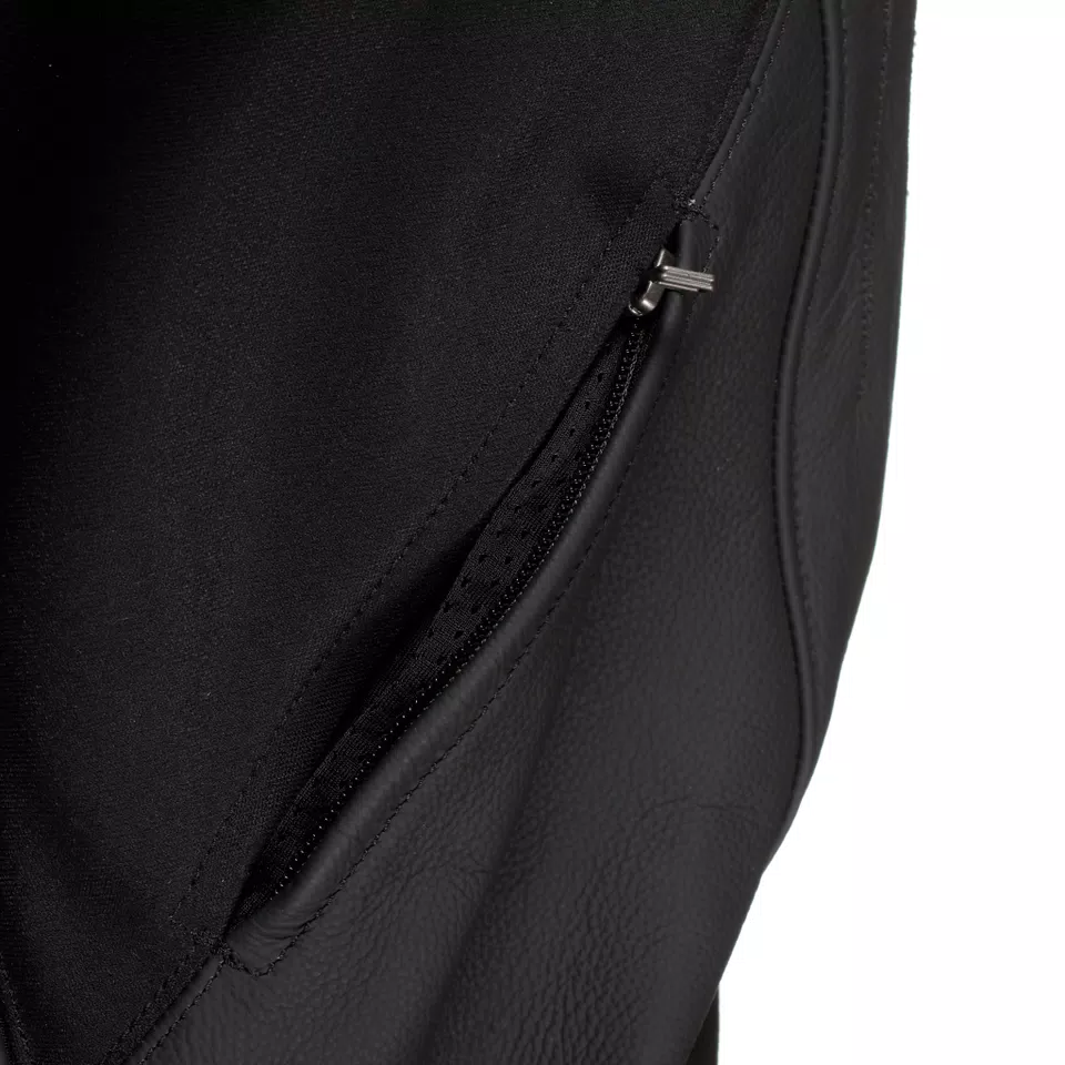 RACING 4 - MEN LEATHER MOTORCYCLE JACKET - BLACK/TIBETAN PLATINUM/WHITE - 6