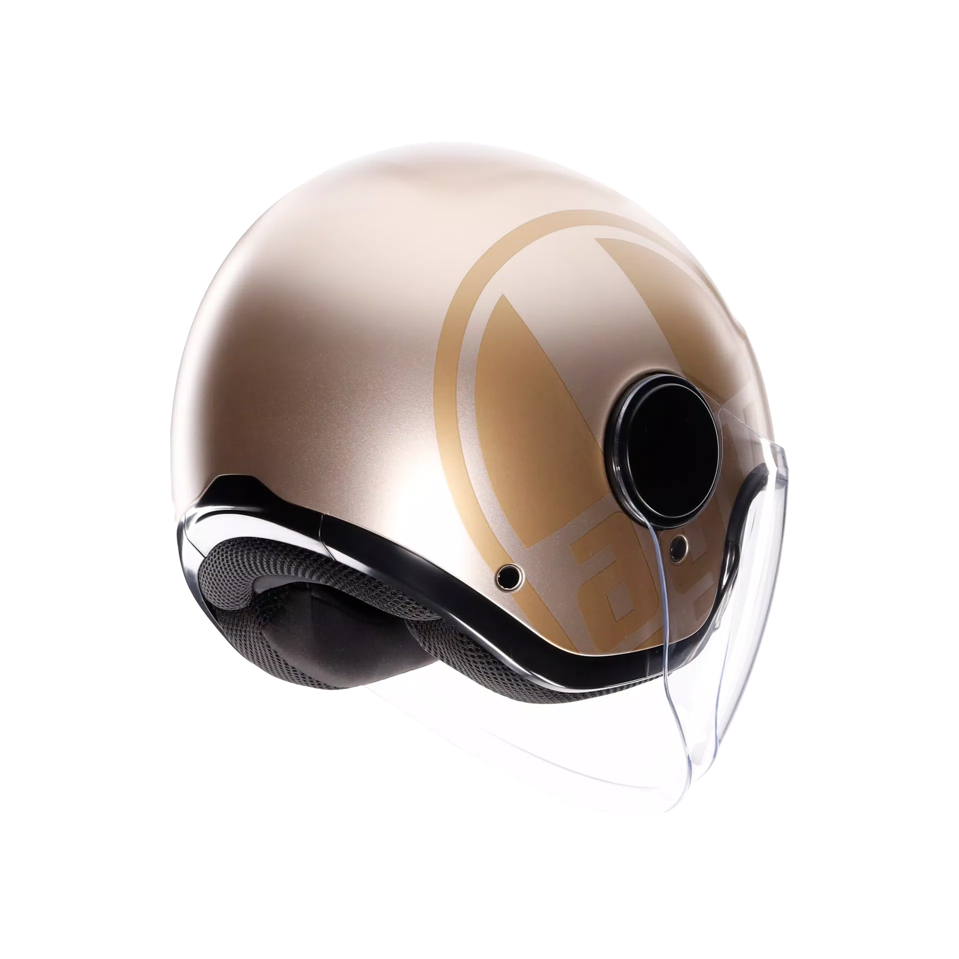 ETERES SIROLO MATT WHITE/GOLD - CASQUE MOTO JET E2206