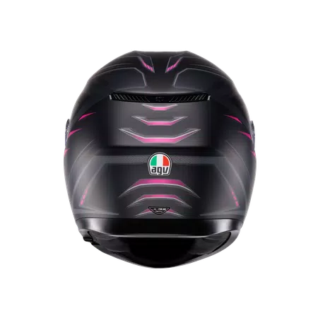 K3 SYTH MATT BLACK/PINK - MOTORBIKE FULL FACE HELMET E2206 -  - 5