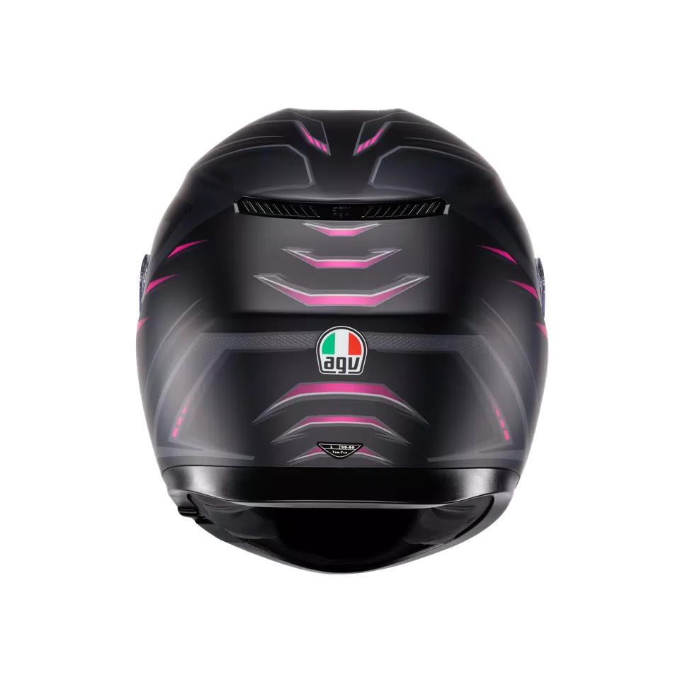 K3 SYTH MATT BLACK/PINK - MOTORBIKE FULL FACE HELMET E2206 -  - 5