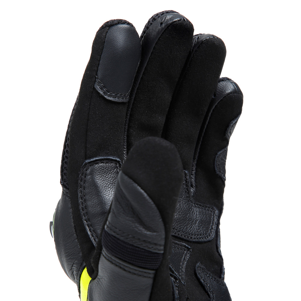 mig-3-unisex-leather-gloves-black-fluo-yellow image number 8