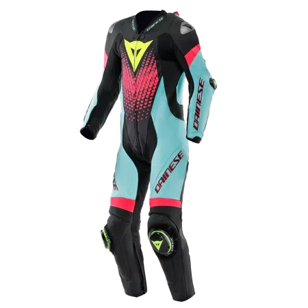 LAGUNA SECA 6 - GEPIERCEERD ÉÉNDELIG LEREN RACEPAK - BLACK/WATER/FUXIA - 1