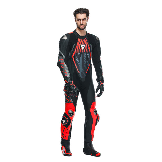 audax-d-zip-1pc-perf-leather-suit-black-red-fluo-anthracite image number 4