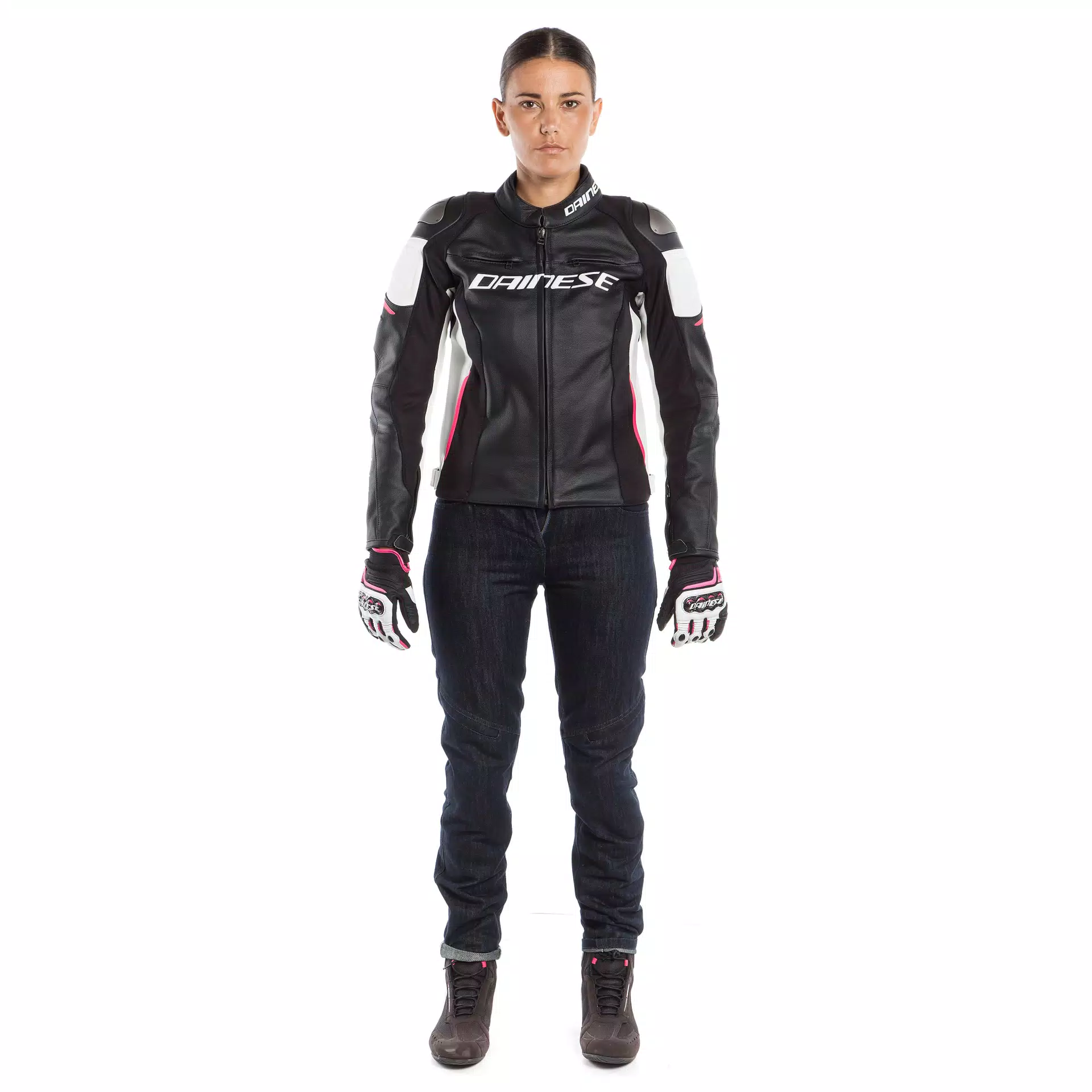 RACING 3 LADY LEATHER JACKET