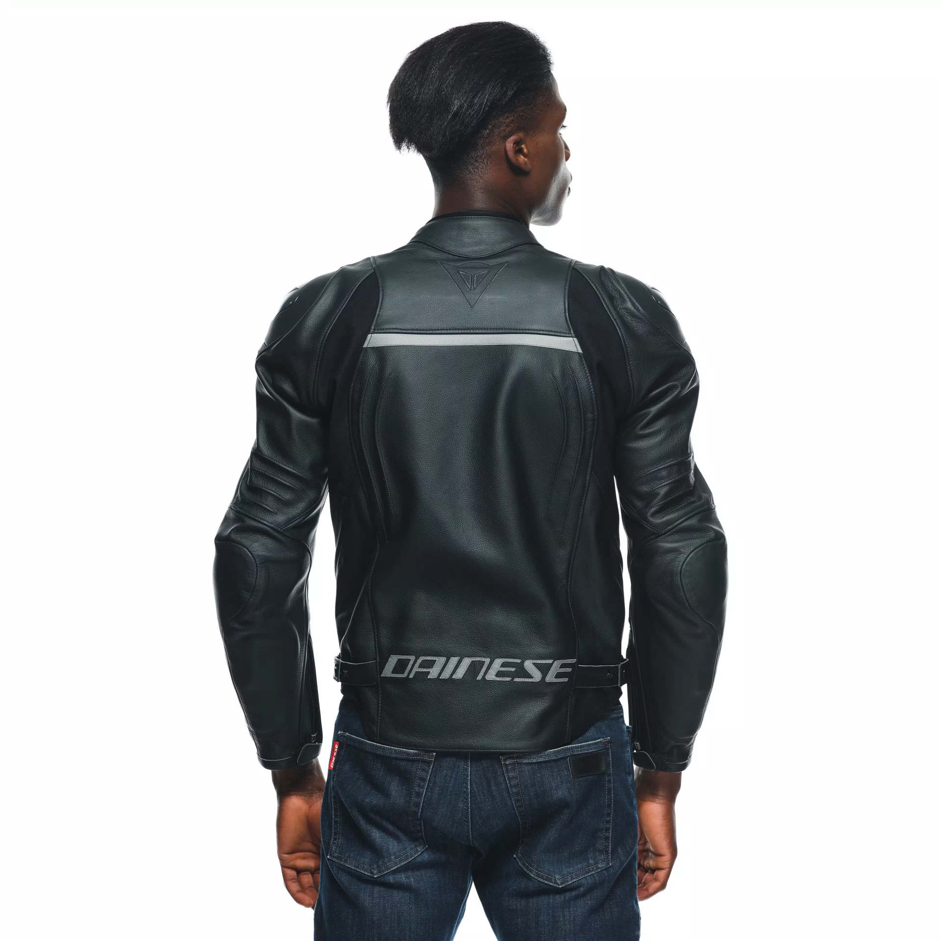 RACING 4 LEATHER JACKET S T BLACK BLACK Dainese