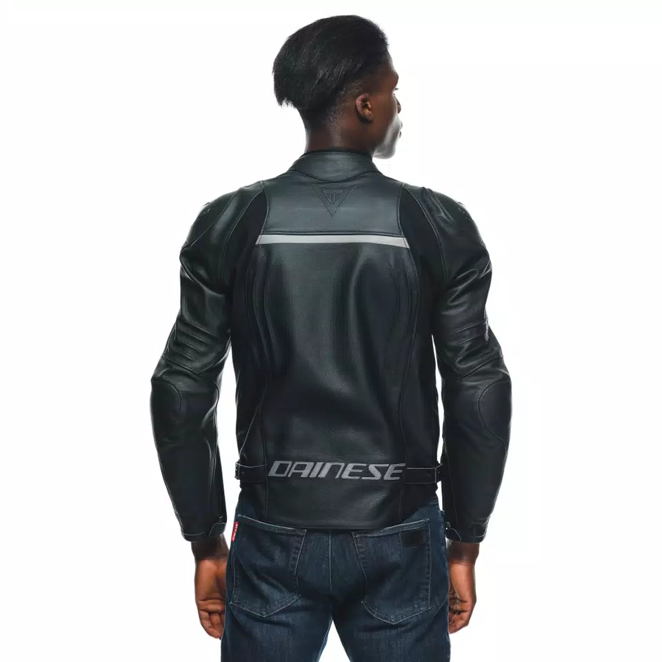 RACING 4 LEATHER JACKET S T BLACK BLACK Dainese