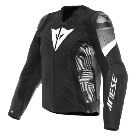 AVRO 5 - CHAQUETA DE MOTO DE CUERO PERFORADO HOMBRE