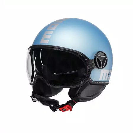 MOMODESIGN FGTR EVO - JET-HELM MIT DOPPELVISIER E2206 - MONO MATT SPRING BLUE/SILVER -  - 1