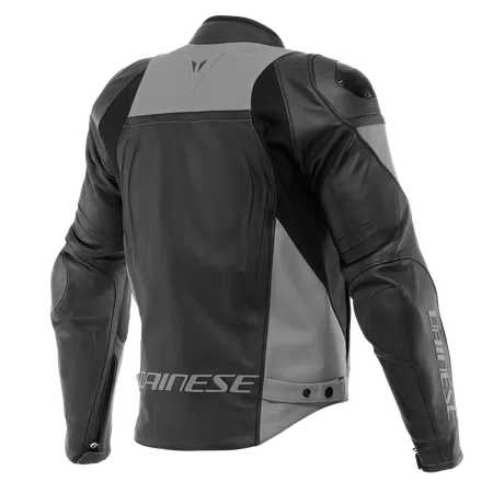 RACING 4 - MEN'S MOTORCYCLE PERFORATED LEATHER JACKET - BLACK/CHARCOAL-GRAY - 2