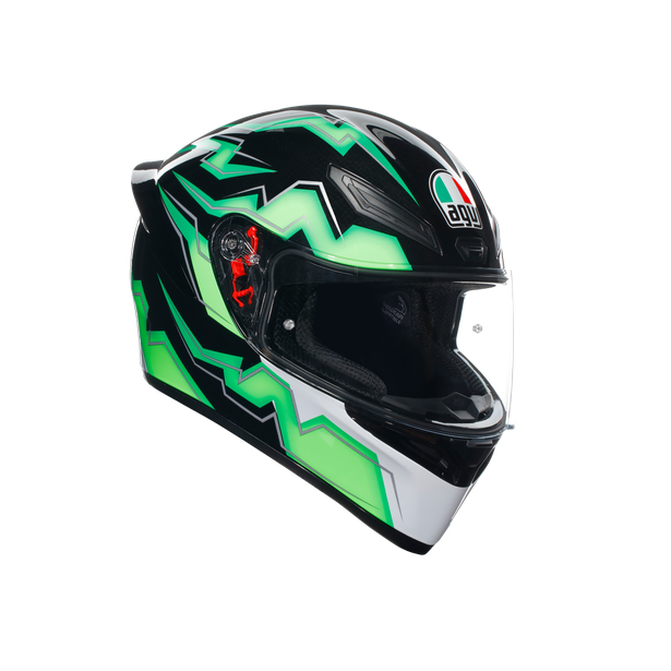 k1-s-kripton-black-green-motorbike-full-face-helmet-e2206 image number 0