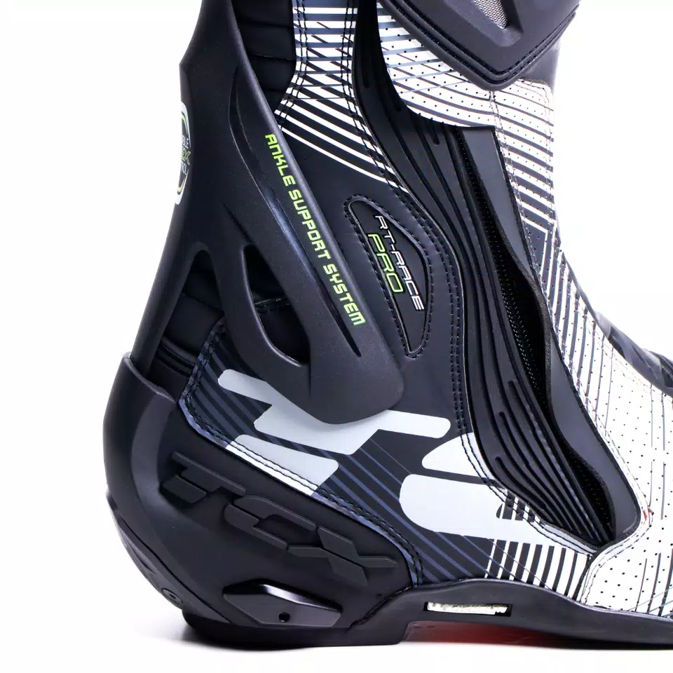 RT-RACE PRO AIR MEN'S MOTORCYCLE RACING BOOTS - BLACK/WHITE/GREY -  - 6