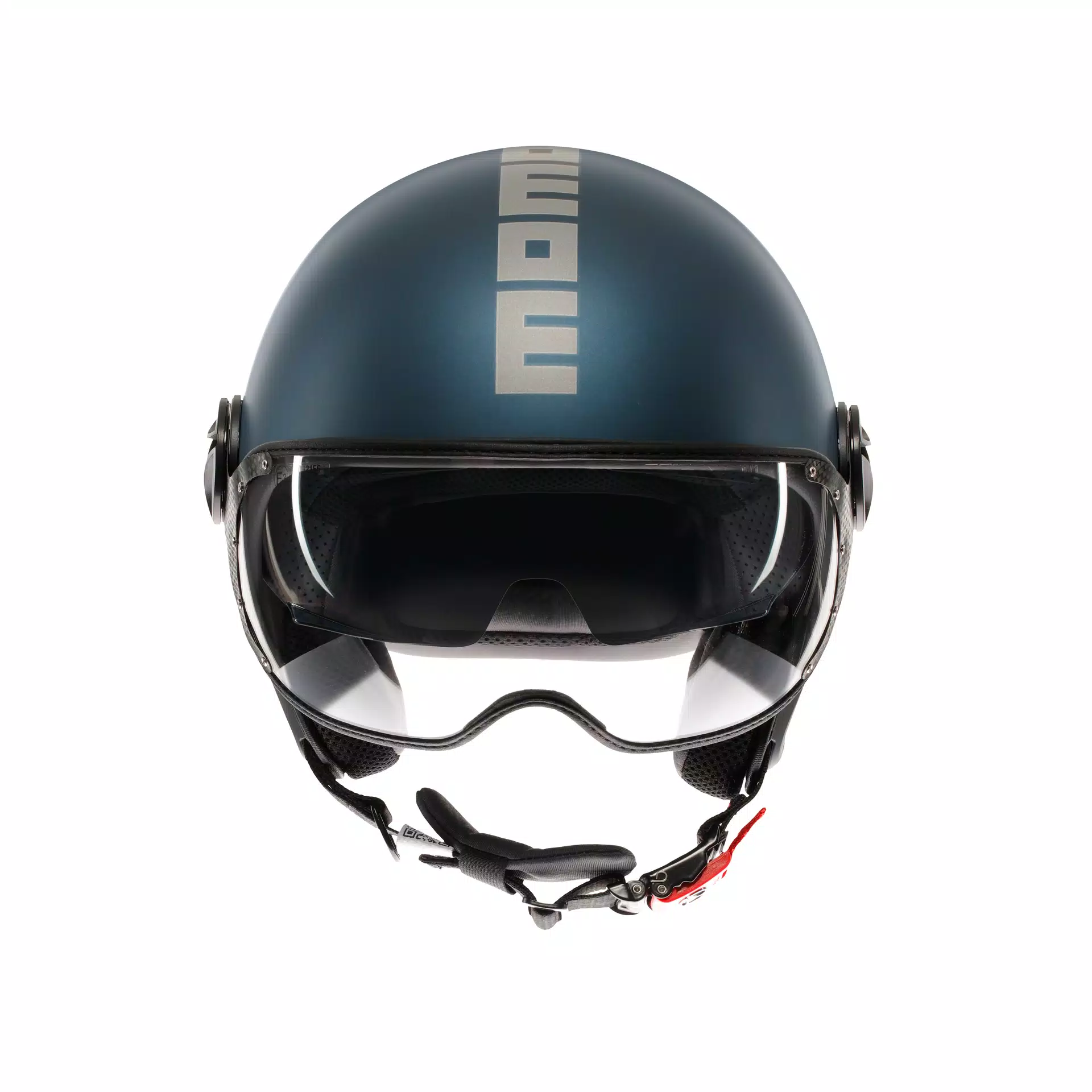 MOMODESIGN FGTR EVO MATT AVIO / SILVER - JET HELMET WITH DUAL VISOR E2206