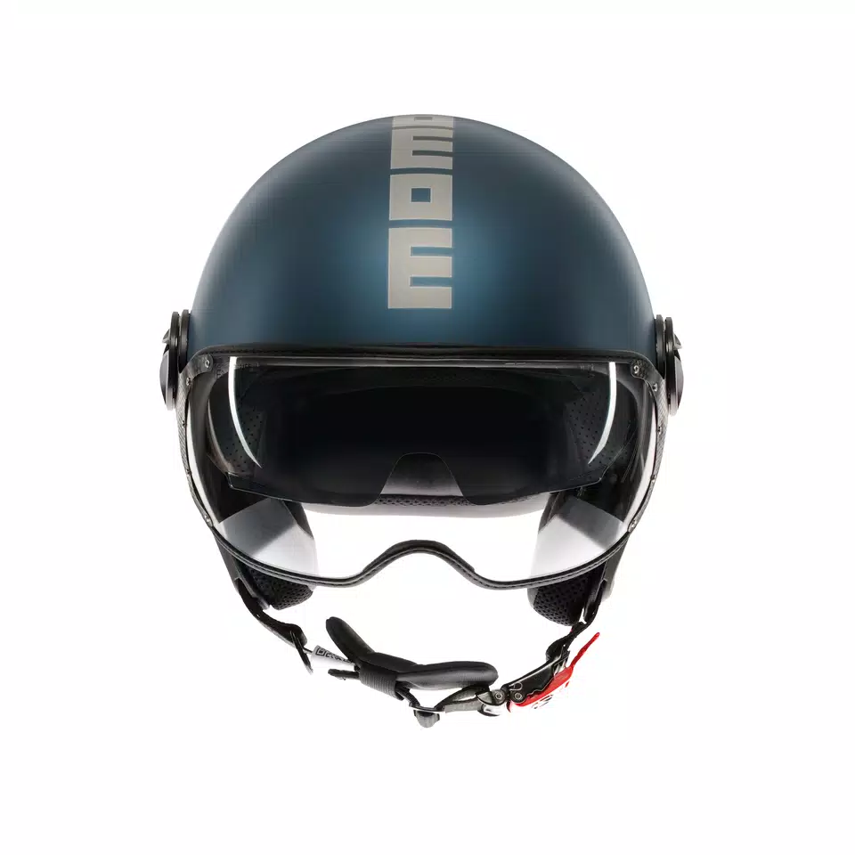 MOMODESIGN FGTR EVO MATT AVIO / SILVER - JET HELMET WITH DUAL VISOR E2206 -  - 2