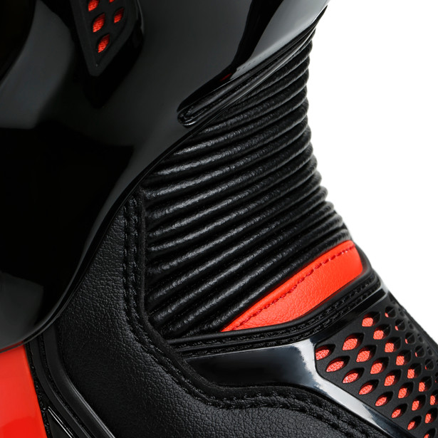 TORQUE 3 OUT BOOTS BLACK/FLUO-RED- Leather