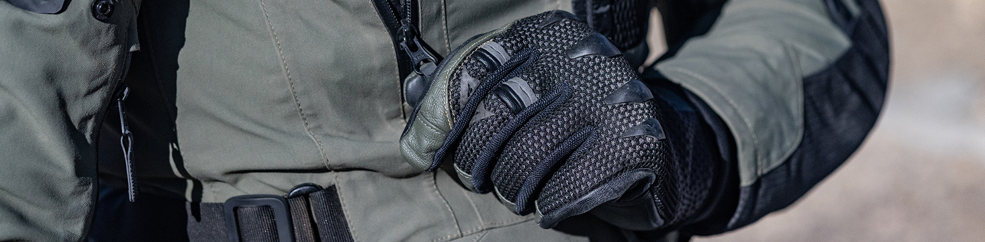 Textile store motorcycle gloves