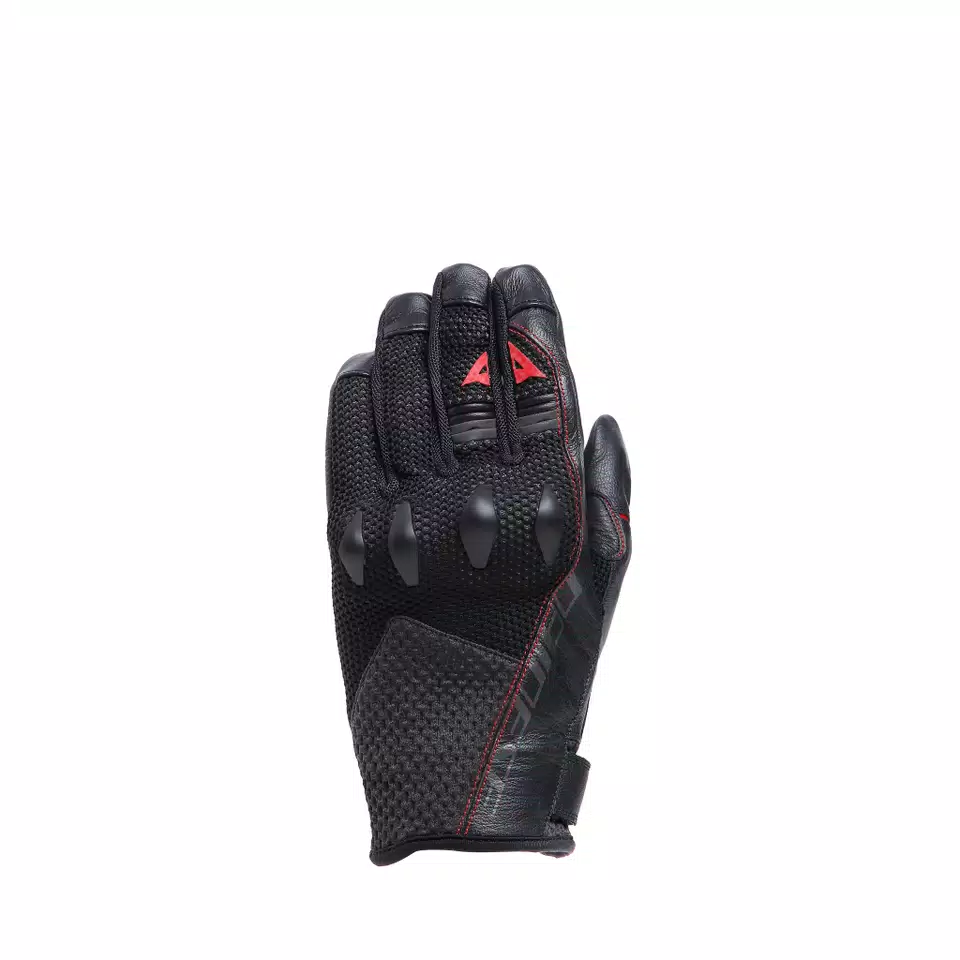 KARAKUM ERGO-TEK MAGIC CONNECTION - MEN'S MOTORCYCLE GLOVES - BLACK/BLACK - 1