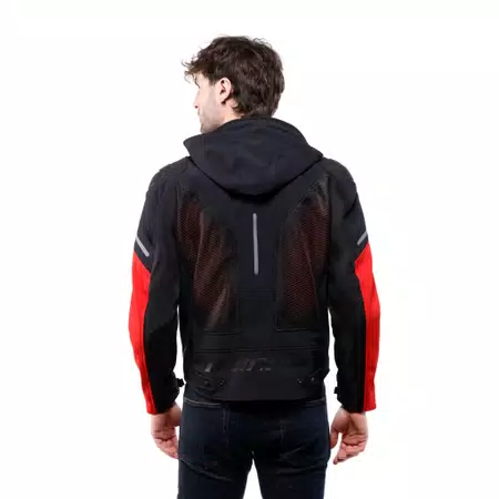 SUPER SPRINT AIR TEX - MEN'S SUMMER MESH MOTORCYCLE JACKET - BLACK/WHITE/RED - 4