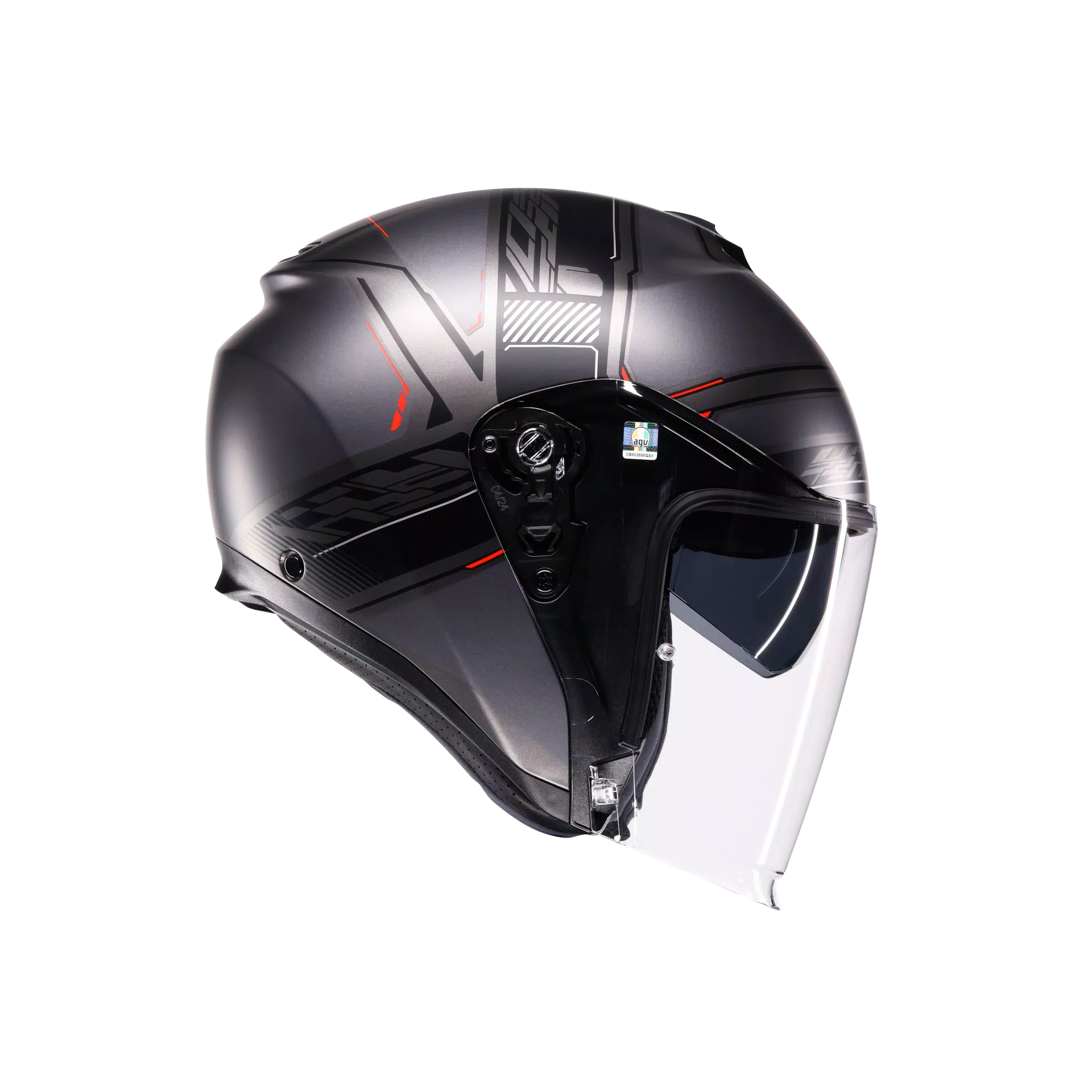 IRIDES AGV E2206 - ZAGABRIA MATT GUNMETAL/RED